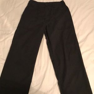 black high-waisted pants